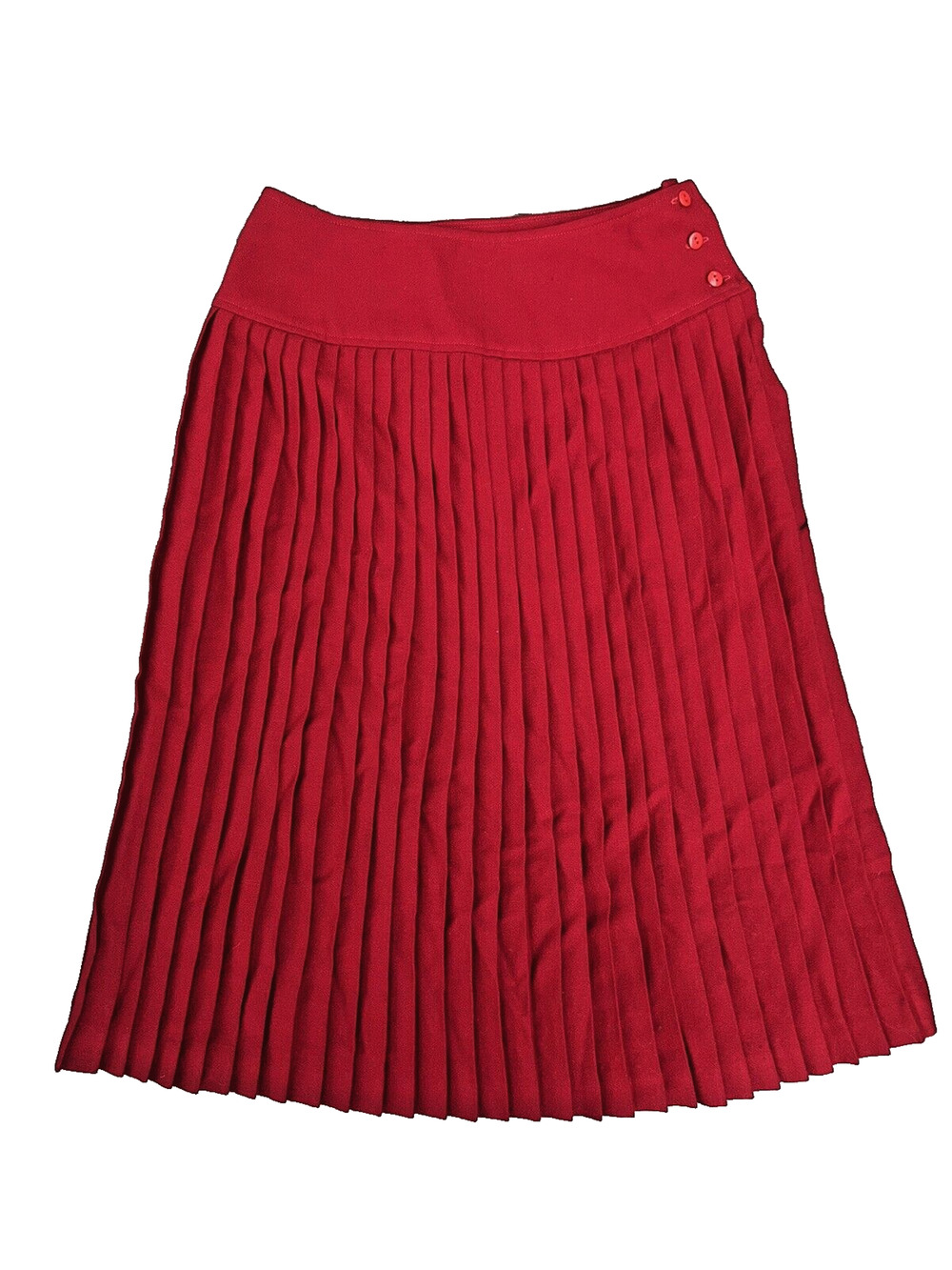 Gianni sport red skirt women 100% pure wool midi skirt size 8 A000267